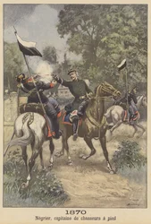 Hauptmann Negrier der leichten Infanterie entkommt aus preußischer Gefangenschaft im Deutsch-Französischen Krieg